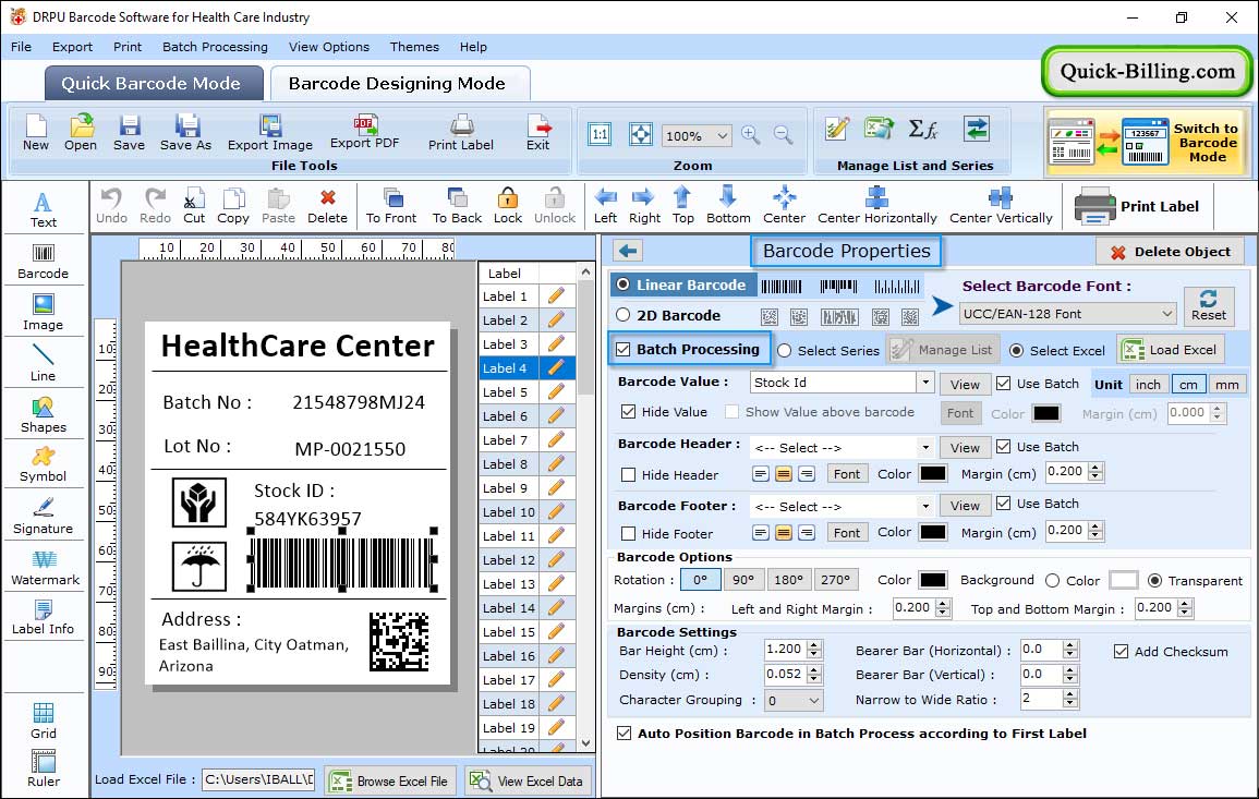 Barcode Maker Software for Healthcare Industry