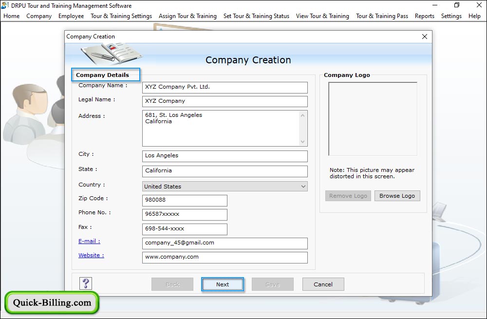 Employee List Tour and Training Management Software